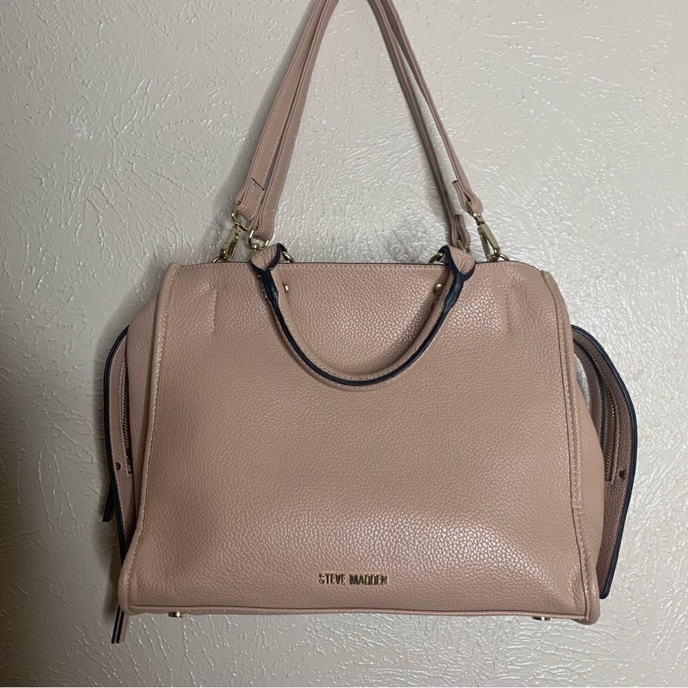 Steve Madden bmilller three‎ compartment satchel pink blush